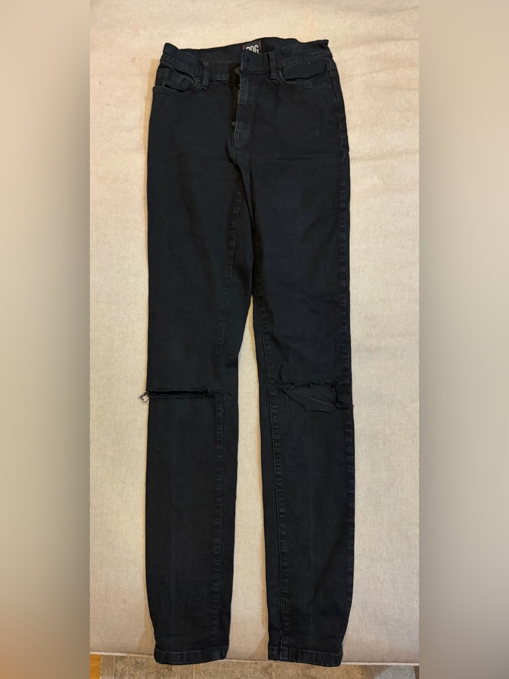 BDG Black Distressed Twig High-Rise Skinny Jeans